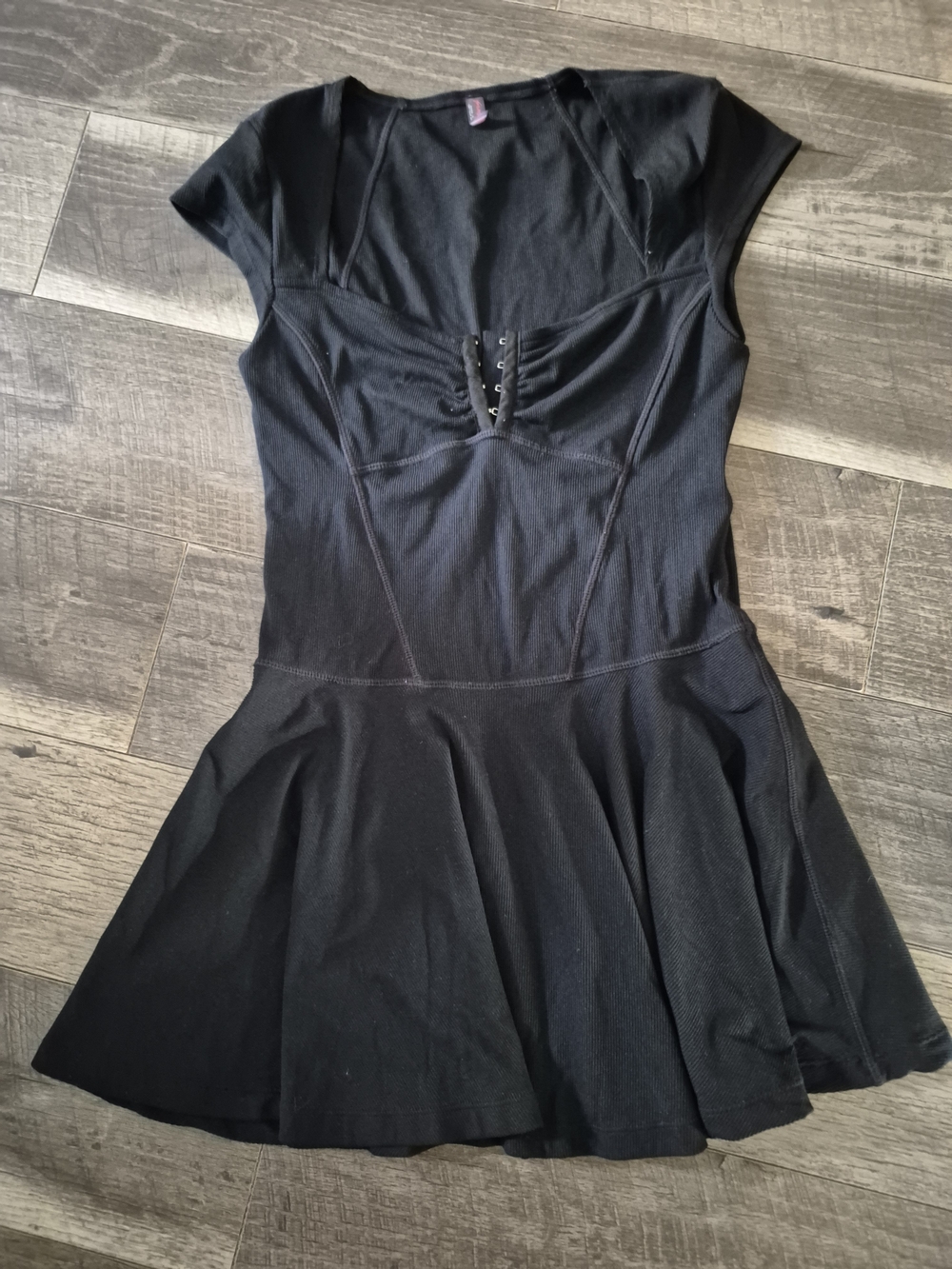 Free People Movement Fit & Flare Mini Dress, Size Small, Black